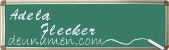 Adela Flecker Visitenkarte
